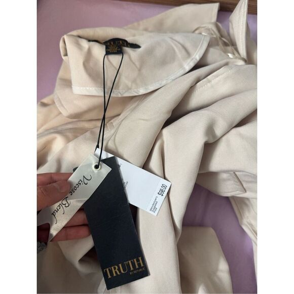 Truth by republic open front trench lightweight drape jackets size small - Picture 12 of 12